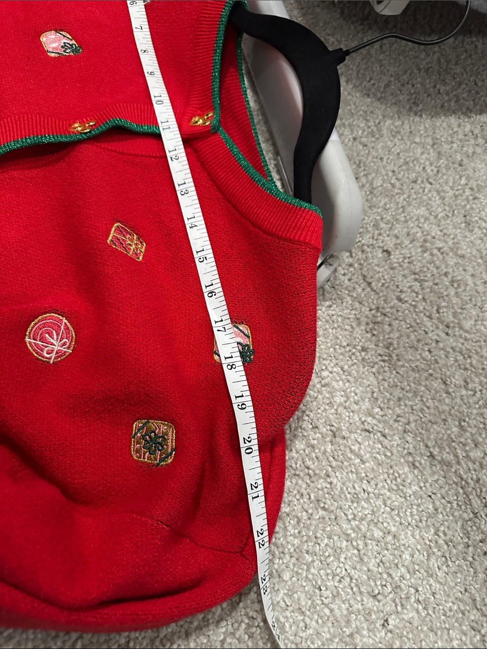 Disney Red Holiday Mickey & Minnie Cardigan Sweater - Picture 9 of 11